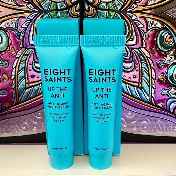 ⚫️ x2 Eight Saints Up The Anti Night Cream .5 oz / 15 ml each New In Box - Picture 4 of 8